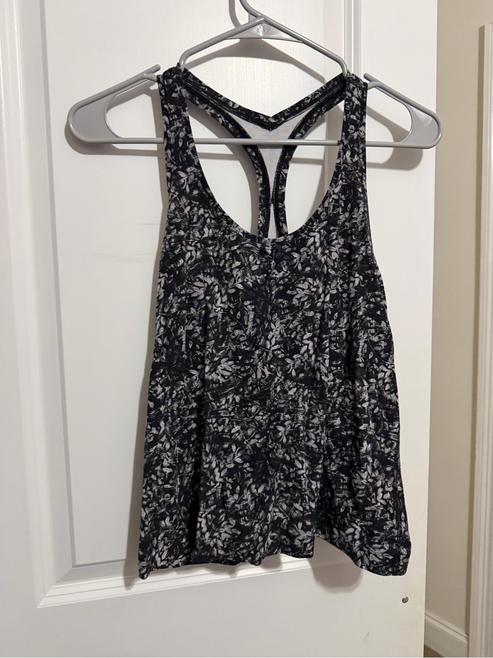 lululemon athletica Black & White Printed Racerback Tank